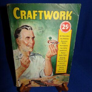 Vintage Original CraftWork Magazine - Vol. I 1948 - Woodworking, Metal Crafts